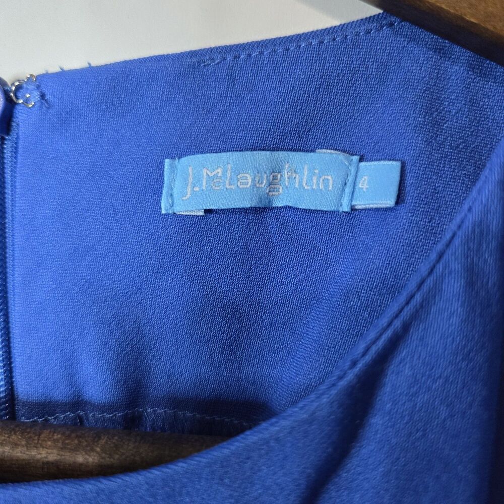 J McLaughlin Blue Minimalist Sheath Dress 4 - Picture 3 of 7